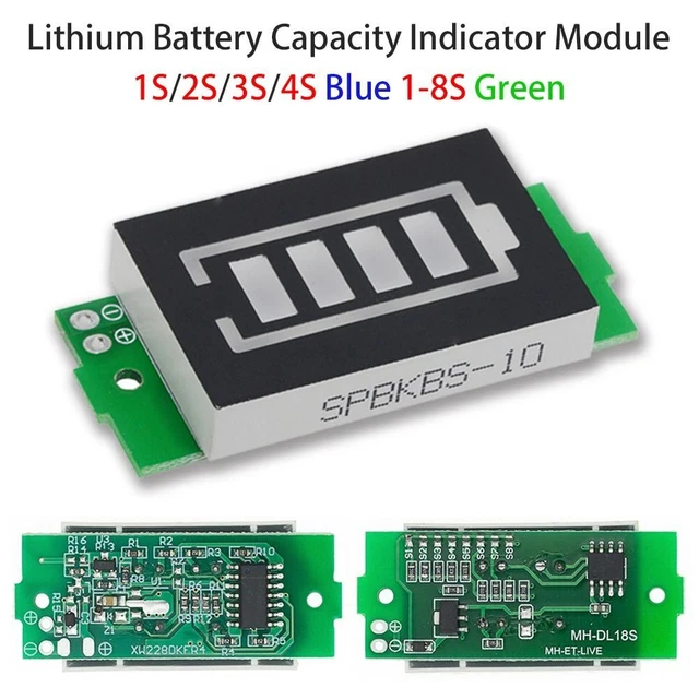 de capacité de batterie Affichage bleu Testeur de puissance au lithium