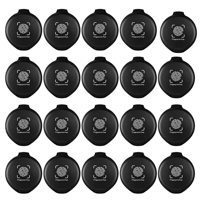 20 pz impronte digitali - cuscini per timbro - timbro nero - timbro 6005