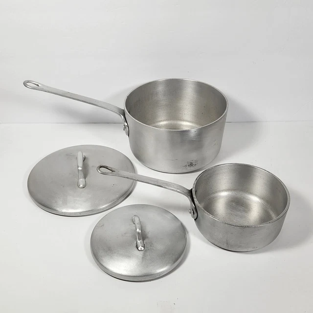Magnalite GHC Professional 1 and 3 Quart Aluminum Pans/Pots with Lids