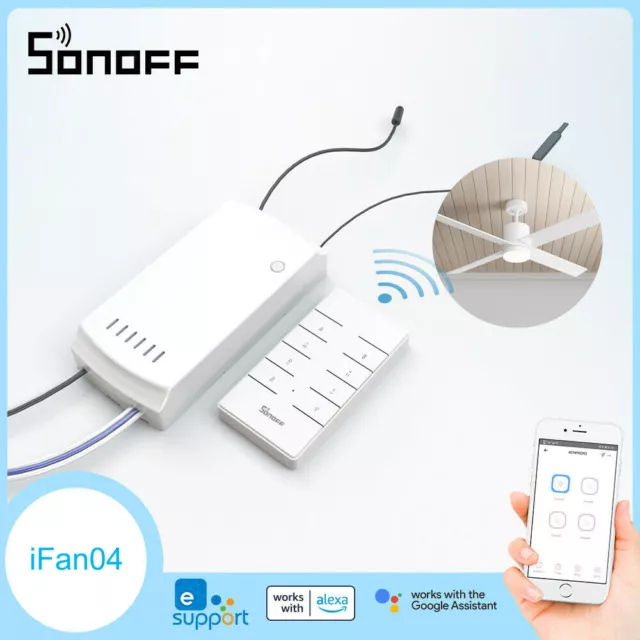 SONOFF WIFI Ceiling Fan Switch DIY Smart Home Wireless APP Remote Control & Base