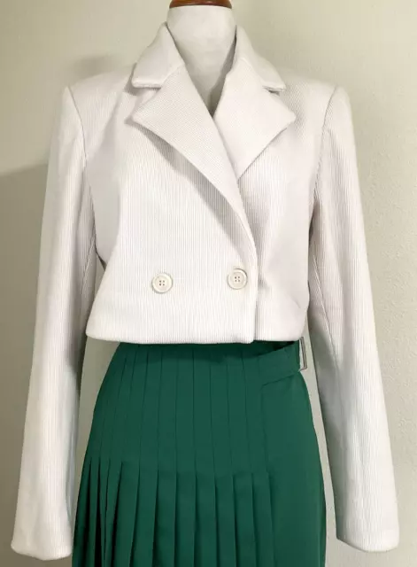 House of Harlow 1960 Cropped Cream Blazer Size Medium