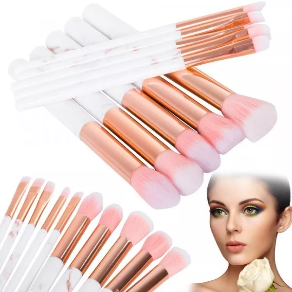 Make Up Pinsel Set 10 teilig Professionelle Kosmetik Schminkpinsel Schminkbürste