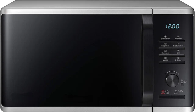 Mikrowelle mit Grill / 800 W / Quick Defrost / 27 Automatikprogramme / silber