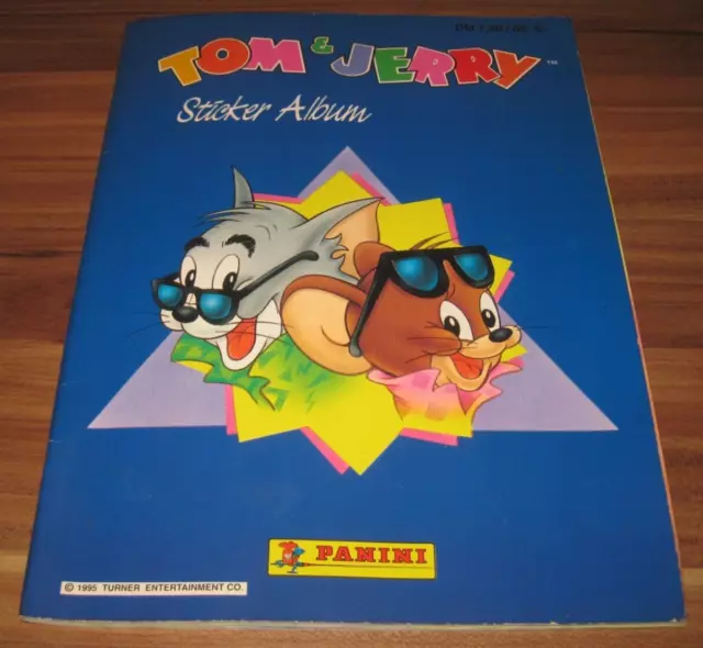 Tom & Jerry (Panini/Turner 1995) Sammelbild Sticker Album beklebt fast komplett