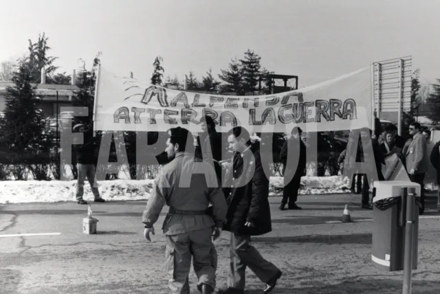 Foto vintage de archivio Manifestación Contra I Kc 10 US 1991 impresión 24x18 CM
