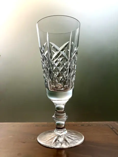 2 x Edinburgh Crystal 'Highland' Champagne Flute Glasses 16cm (A)
