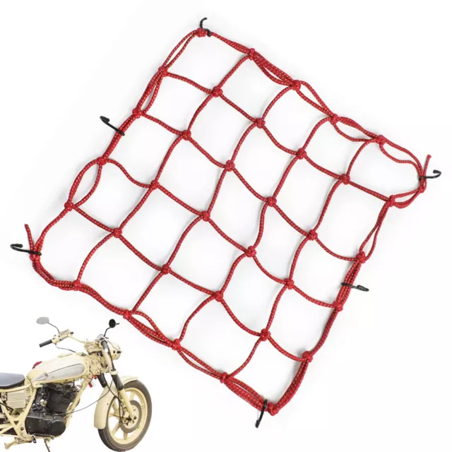 Heavy Duty Cargo Net Car Net 40x40cm Universal Mesh Bungee Cord for Motorcycle