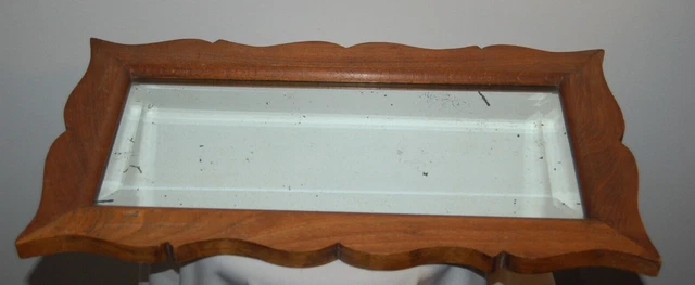 Miroir en Bois Et Mosaïque De Verre CM 50 Bleu Céleste Et Blanc Et