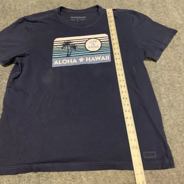 Life Is Good Aloha Hawaii Men's Size Large Graphic Short Sleeve Graphic Tee 3