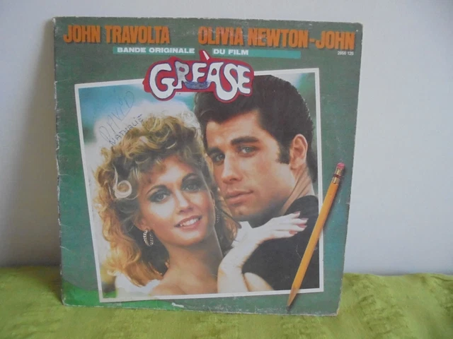 DISQUE VINYLE 33T GREASE B.O DU FILM JOHN TRAVOLTA OLIVIA NEWTON-JOHN EUR  8,90 - PicClick FR, image size:640x480