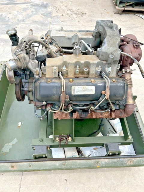 MILITARY HUMVEE HMMWV Diesel Engine & Container 6.5 L V8 Turbo Diesel ...