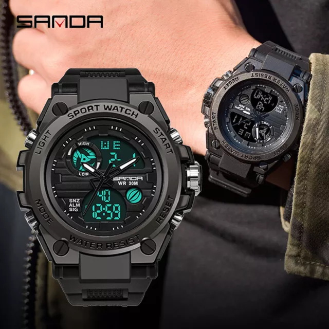 Military Men Sports Watch SHOCK-PROOF Tactical Rugged Digital LED Wrist Watches