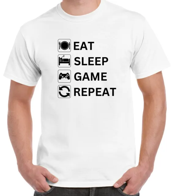 Maglietta da gioco Eat Sleep Game Repeat Gamer 6