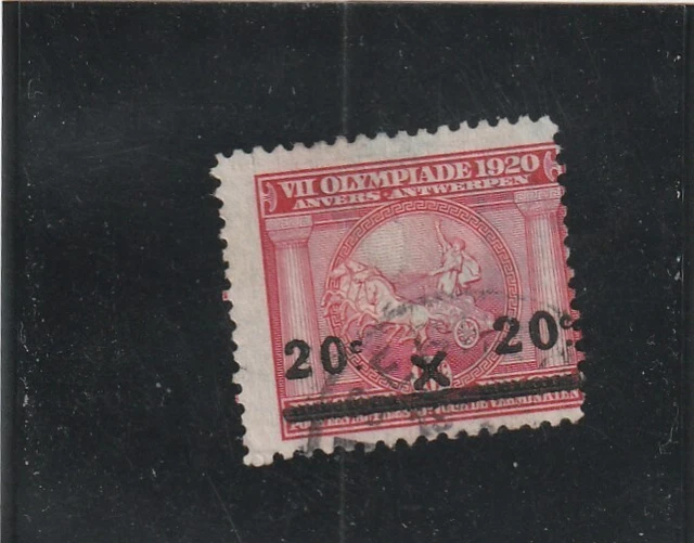 L6174 BELGIQUE TIMBRE N° Y&T 185 de 1921 " Jeux olympiques  " Oblitéré
