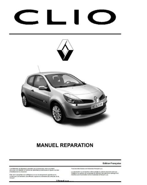 Manuel Atelier Entretien Réparation Technique Maintenance Renault Clio 3 - Fr