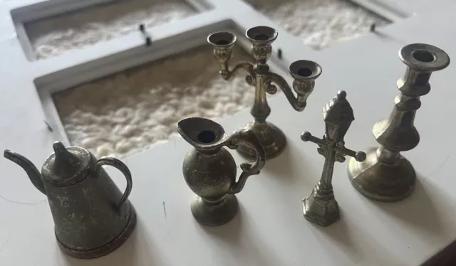 Collection Of Mixed Brass Miniature Items