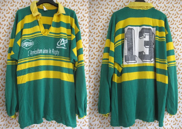 MAILLOT RUGBY STADE TOULOUSAIN vintage porté n°24 rare NIKE match worn