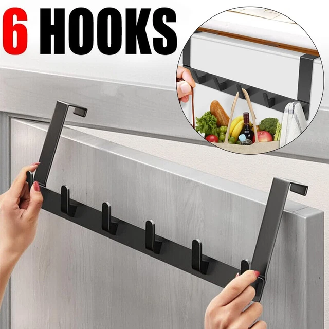 6-fach Türhaken Set Aus Edelstahl - Platzsparend Ohne Bohren Für Bad, Küche & Wohnzimmer