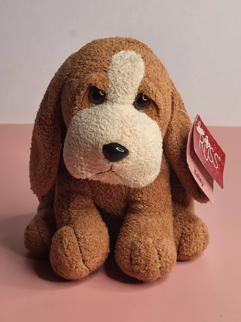 RUSS BERRIE LUV Pets Bailey Plush Puppy Dog Stuffed Bean Bag Brown