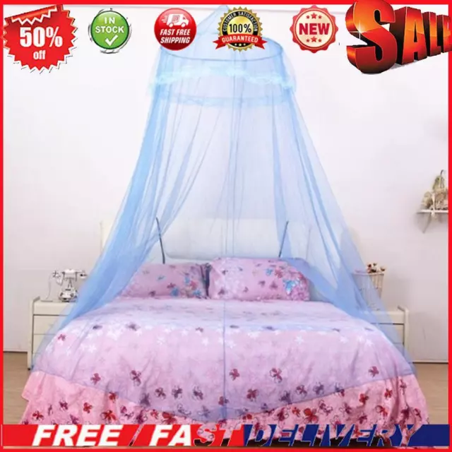 Children Bed Canopy Hanging Mosquito Net Princess Dome Bed Tent (Blue)