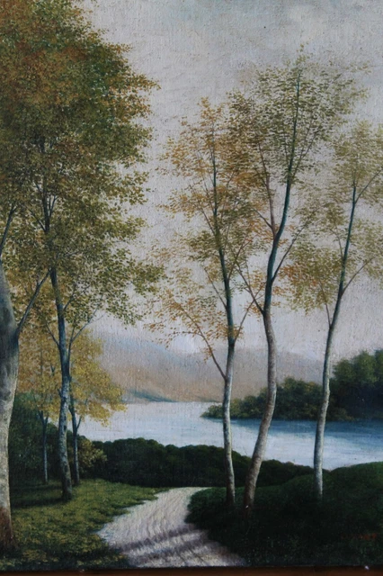 Tableau ancien huile paysage école française XIXème