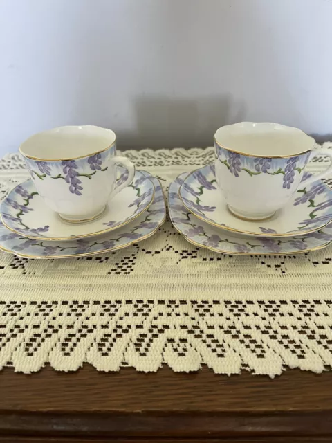 Vintage Royal Albert Unnamed Trio X 2 1930’s England Bone China