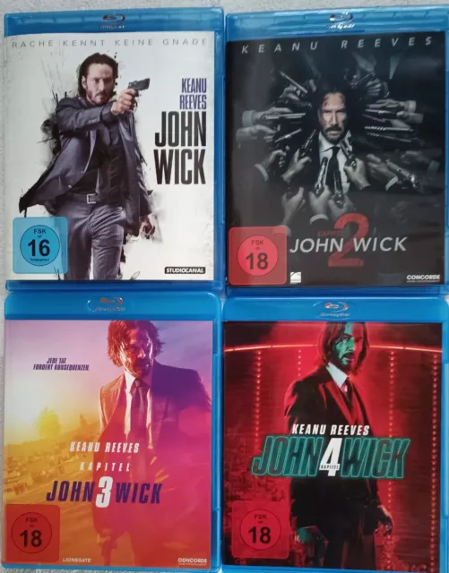 John Wick Kapitel 1-4 BLU Ray Neuwertig!!! FSK 18!