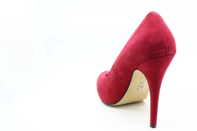 Michael Antonio Womens Loveme Dress Pump Heel Shoe Red Suede 6 M US 3