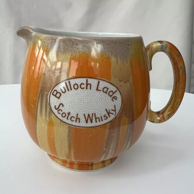 Rare Bulloch Lade Orange Scotch Whisky Jug SHELLEY