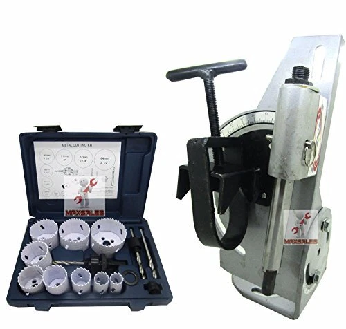 Tube & Pipe Notcher 60 Degree Notch Up To 2-1/8" Tubing & 13pc Bi Hole Saw Ki...
