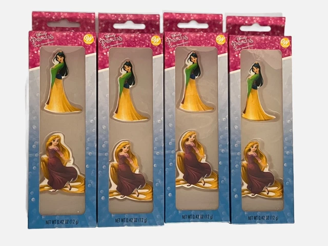 Disney Rapunzel Mulan Princess Icing Candy Decorations Wilton 4 Boxed