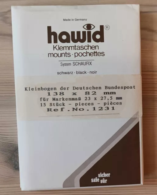 hawid 1231 138 x 82  mm schwarz, 15 KB / Blockstreifen, OVP