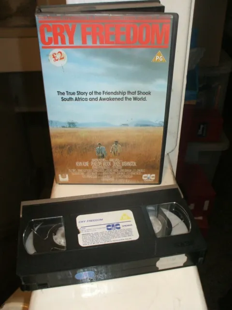Cry Freedom VHS Video Big Box Ex Rental Large Case CIC