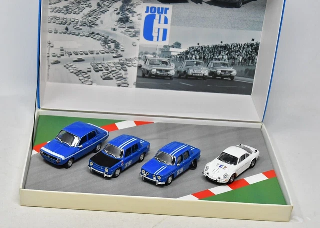 COFFRET DE 2 VOITURES ALPINE / DAUPHINE TOUR DE CORSE 1956 EN BOITE 1/43 AG D9