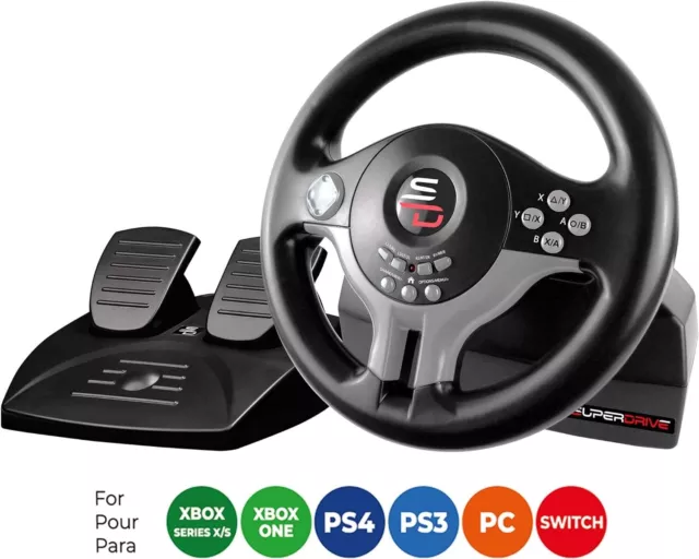 Subsonic Gaming Racing Steering Wheel Pedals for Switch PS4 Xbox PC SV200