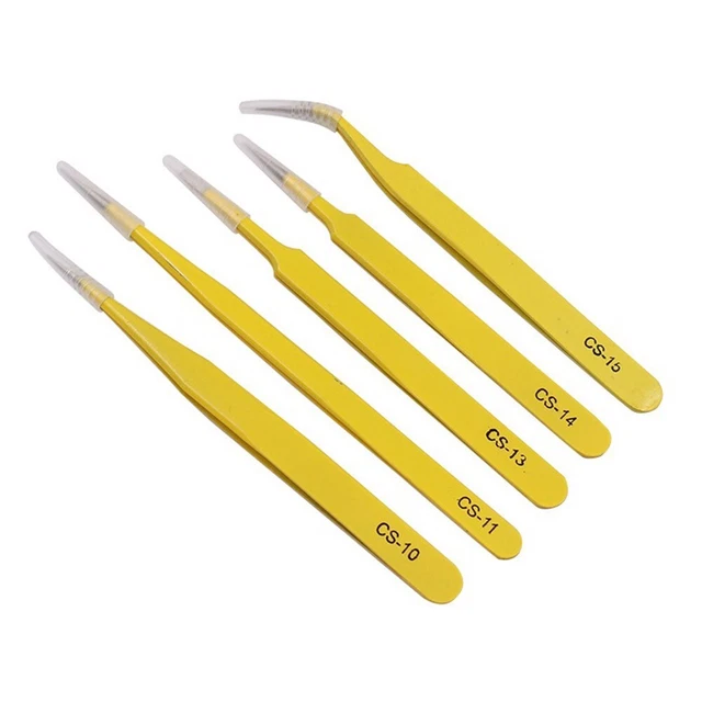 Anti Static Stainless Steel Tweezers for Phone Repairs 5 PCS Precision Tool Kit