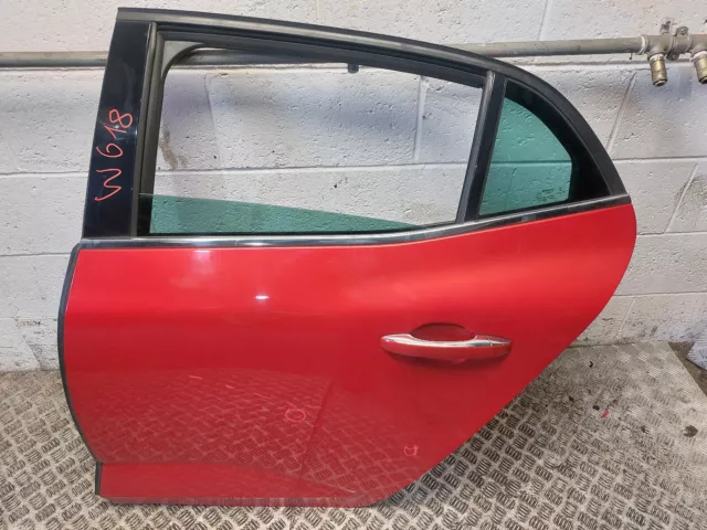 Renault Megane Mk4 Complete Door Rear Left Passenger Side Nearside In Red 2018