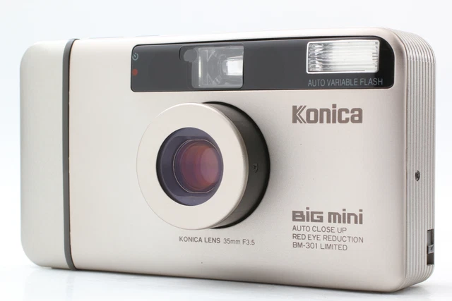 LCD Works [Near MINT] Konica BiG mini BM-301 Limited 35mm Film Camera From JAPAN