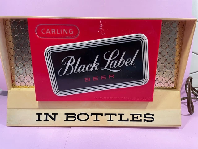 CARLING BLACK LABEL BEER Lighted Advertising Bar Sign with Cord (DOES NOT WORK)