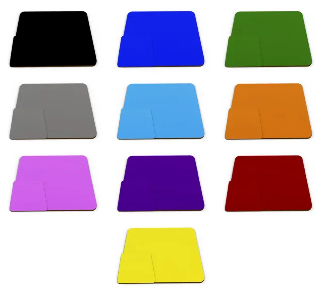 Set of Bright Coloured Novelty Glossy Placemat & Coaster