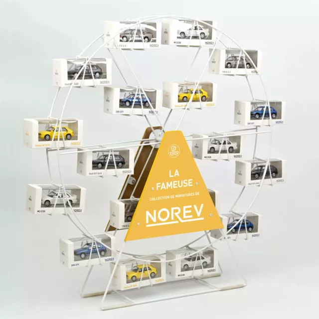 Norev - Présentoir GRANDE ROUE BLANCHE et jaune réf. 310004 Neuf 1/43