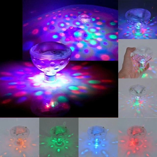 2X UNDERWATER LED Floating Disco Light Glow Show Swimming Pool Hot Tub ...