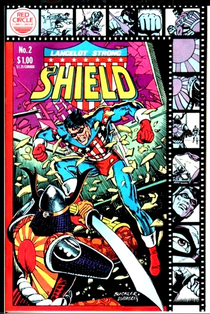 Shield Lancelot Strong #2 Red Circle 1983 Fine + Combine Ship