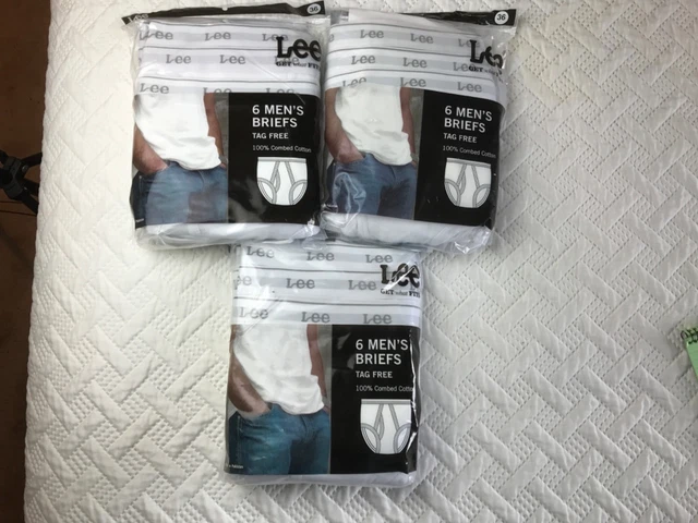 18 LEE BLANCO Calzoncillos Ropa Interior Talla 36 Algodón RN 93987