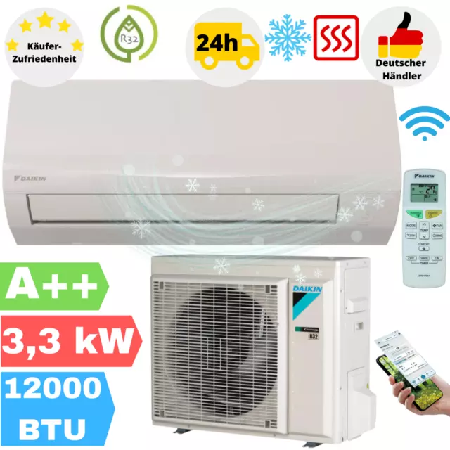 Daikin Wandklimagerät FTXF35E Klimaanlage 3,5 kW R32 Sensira klimagerät a+