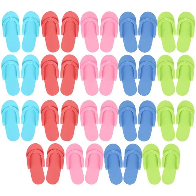 24 pares de zapatillas desechables de una sola vez chanclas de pedicura salón