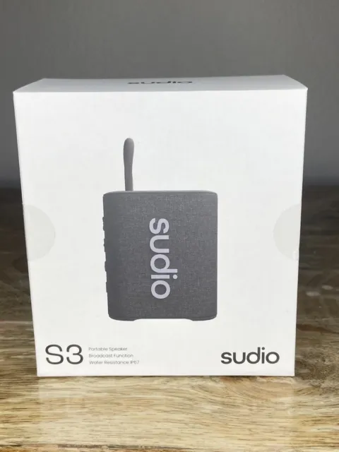 Sudio S3 Portable & Water Resistant Bluetooth Speaker  New / SEALED