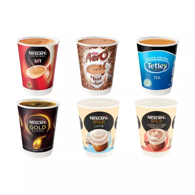 Nescafe & GO Refill Sleeves Coffee Tea Hot Chocolate Soup InCup Vending Cups