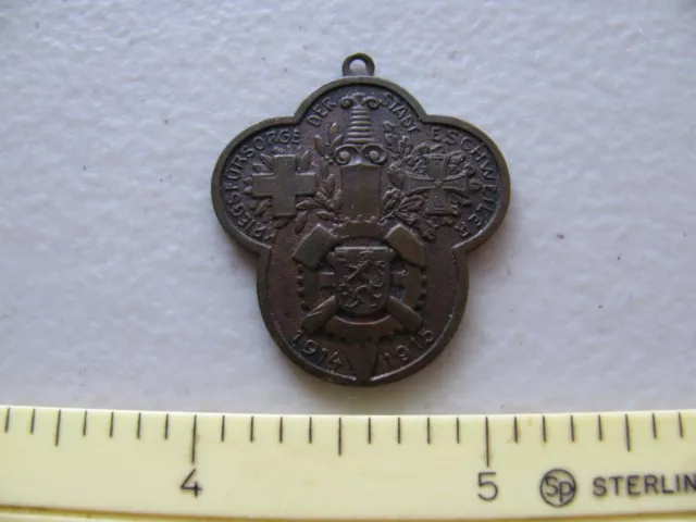 1914-1915 German Kriegsfursorge Der Stadt Eschweiler Medal ~Nice~Unknown~