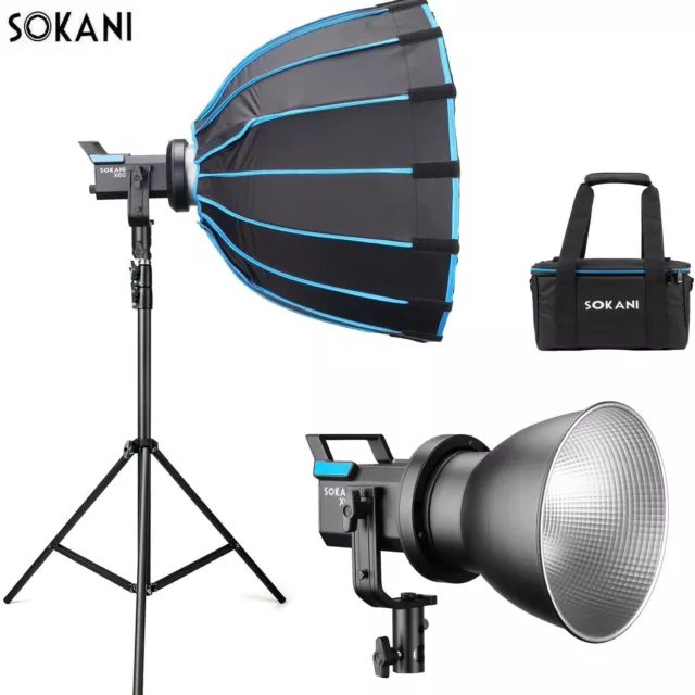 Sokani X60 V2 LED Video Light vs Godox sl-60w +Octagon Softbox+Stand for Wedding